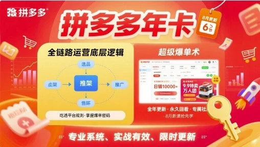 【精】拼多多年卡,拼多多全链路运营底层逻辑,超级爆单术【更新26年1月】 【精】拼多多年卡,拼多多全链路运营底层逻辑,超级爆单术【更新26年1月】