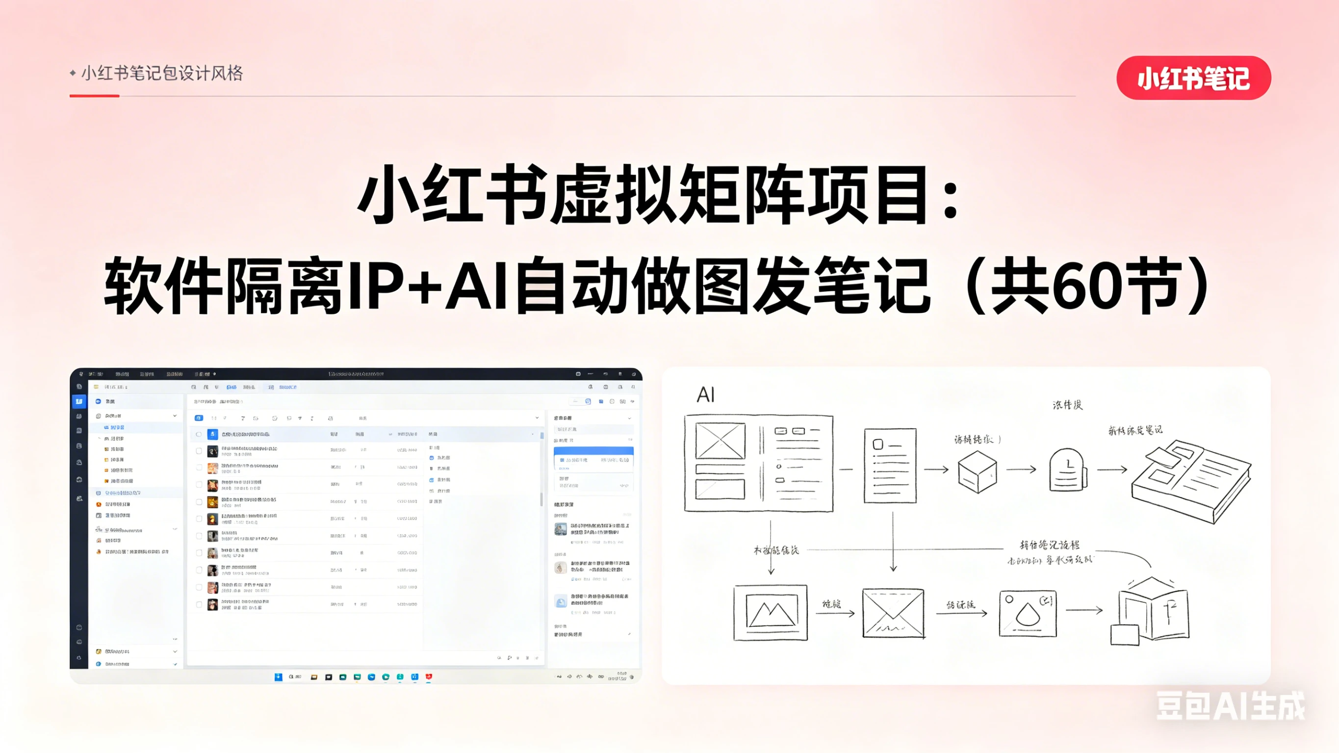 【精】小红书虚拟矩阵项目:软件隔离IP+AI自动做图发笔记(共60节) 【精】小红书虚拟矩阵项目:软件隔离IP+AI自动做图发笔记(共60节)