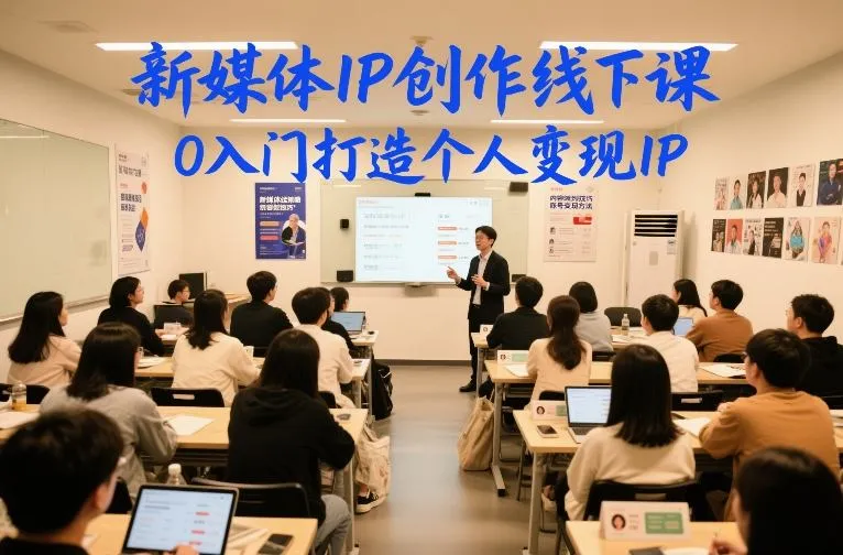 【精】新媒体IP创作线下课，0入门打造个人变现IP