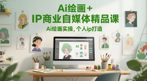 Ai绘画+IP商业自媒体精品课,Ai绘画实操,个人ip打造