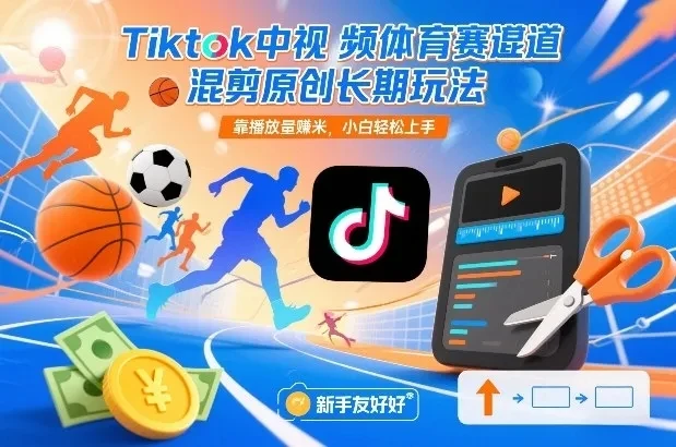 Tiktok中视频体育赛道混剪原创长期玩法,靠播放量賺米,小白轻松上手 Tiktok中视频体育赛道混剪原创长期玩法,靠播放量賺米,小白轻松上手