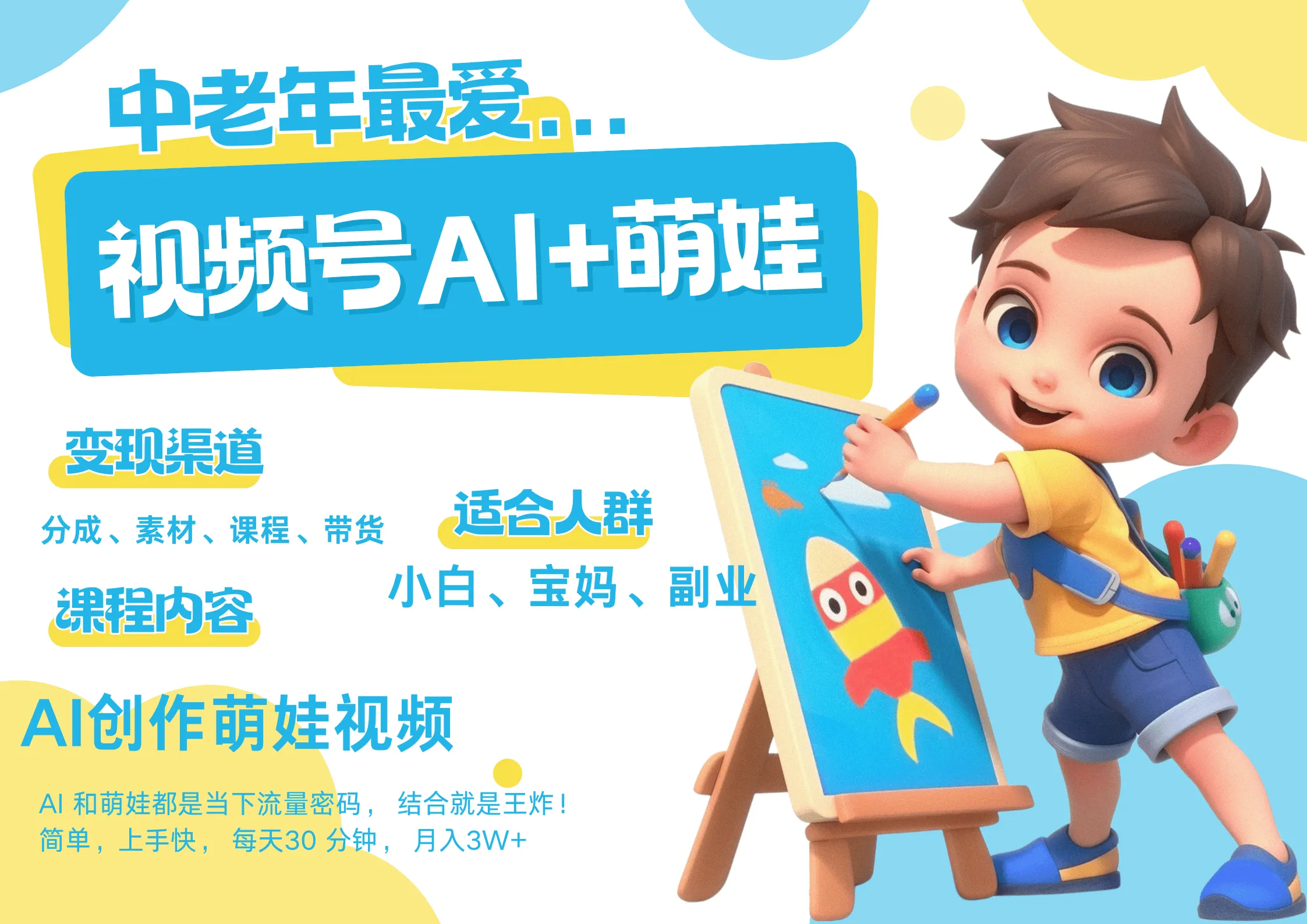 AI+萌娃，又一爆款密码，小白3步上手每天十分钟，泼天流量，发布就爆！月入5W，抓紧学！