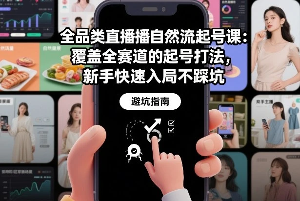 【精】全品类直播自然流起号课:覆盖全赛道的起号打法,新手快速入局不踩坑 【精】全品类直播自然流起号课:覆盖全赛道的起号打法,新手快速入局不踩坑