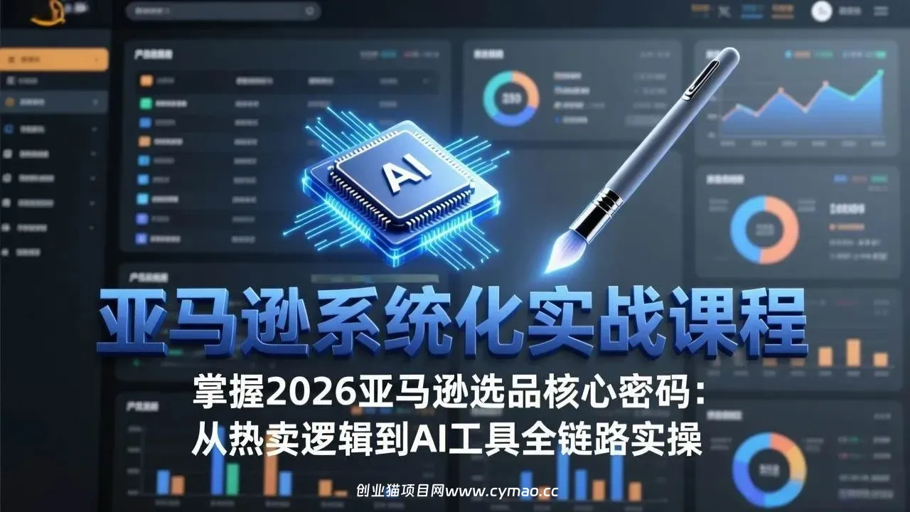 【精】亚马逊系统化实战课-更新3月：2026最新选品方法论，从热卖原因分析到AI作图，提升选品成功率