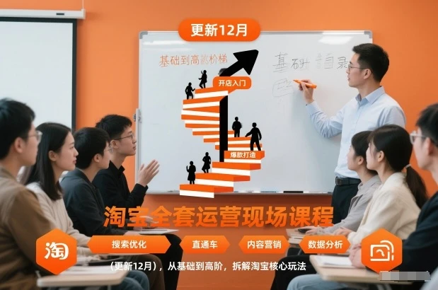 【精】淘宝全套运营现场课程(更新26年1月),从基础到高阶,拆解淘宝核心玩法 【精】淘宝全套运营现场课程(更新26年1月),从基础到高阶,拆解淘宝核心玩法